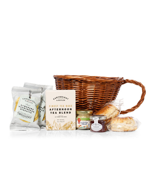 Cream Tea Hamper for Two with Wicker Tea Cup & Saucer