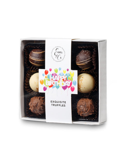 9 Truffle Chocolate Gift Box - Zero Alcohol and suitable for vegetarians