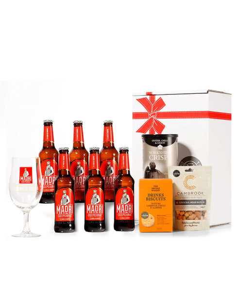 Luxury Spanish Madri Lovers Beer Gift Hamper with snacks