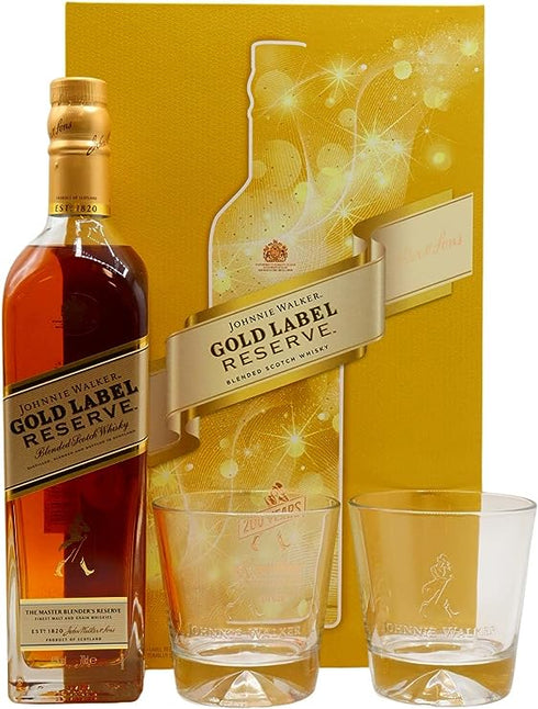 Johnnie Walker Gold Label Reserve & Glasses Gift Box