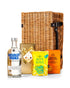 Absolut Vodka 70cl with Belgian Chocolates, Drinks Biscuits & Olly's Olives Wicker Gift Box