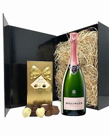 Bollinger Rose Champagne 75cl and Belgian Chocolate Gift set