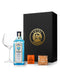 Bombay Sapphire Gin 70cl Chocolate Truffle & Drinks Biscuits Gift Box with Glass