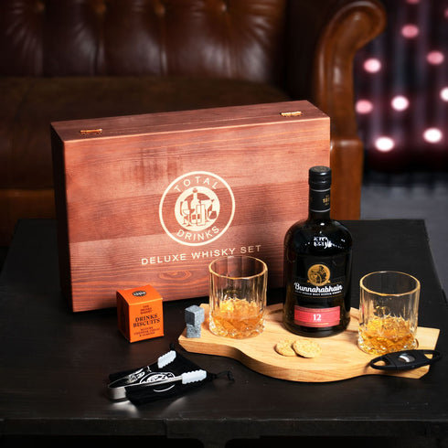Bunnahabhain 12 Year Old 70cl Whisky Gift Box with Accessories & Savoury Biscuits