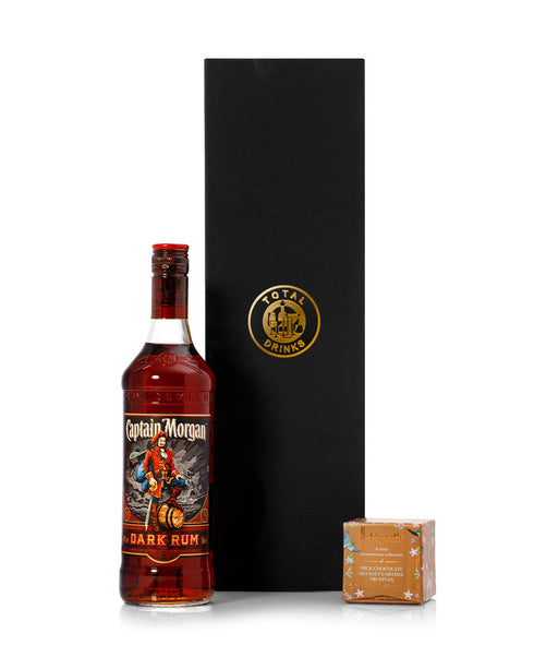 Captain Morgan Dark Rum 70cl & Chocolate Truffle Gift Box