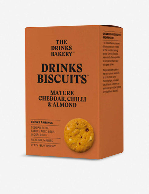 The Drinks Bakery Cheddar, Chilli & Almond Biscuits 110g