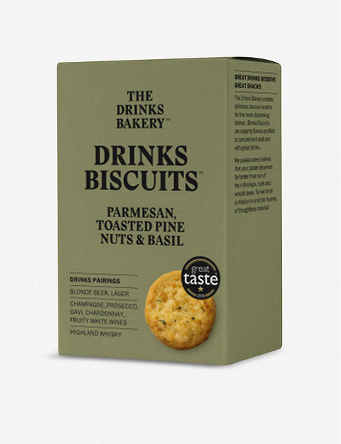 Drinks Bakery Parmesan, Pinenut & Basil Biscuits 110g