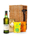 Glenfiddich 70cl with Belgian Chocolates, Drinks Biscuits & Olly's Olives Wicker Gift Box