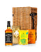 Jack Daniel's Whiskey 70cl with Belgian Chocolates, Drinks Biscuits & Olly's Olives Wicker Gift Box
