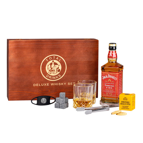 Jack Daniel’s 70cl Whisky Gift Box with Accessories & Savoury Biscuits