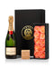 Moet Champagne & Chocolate Truffles with Champagne Pink Eternity Roses Gift Set