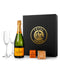 Veuve Clicquot 75cl Chocolate Truffle & Drinks Biscuits Gift Box with Pair of Flutes