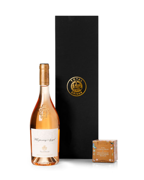 Whispering Angel Rose Wine 75cl & Chocolate Truffle Gift Box