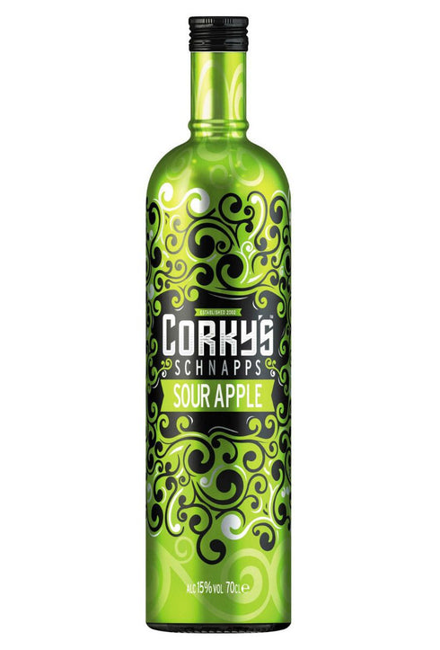 Corky’s Sour Apple Glitter 70cl 15% ABV