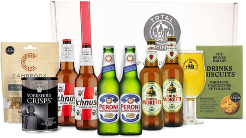 Luxury Italian Beer Lovers Gift Hamper with snacks (now includes Ichnusa glass)
