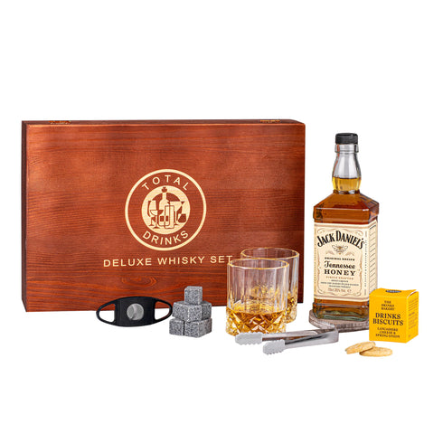 Jack Daniel’s 70cl Whisky Gift Box with Accessories & Savoury Biscuits