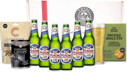 Luxury Italian Peroni Lovers Beer Gift Hamper with snacks