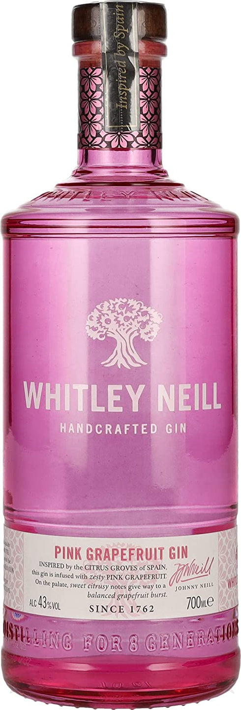 Whitley Neill Gin 70cl Chocolate Truffle and Drinks Biscuits Gift Box with Glass