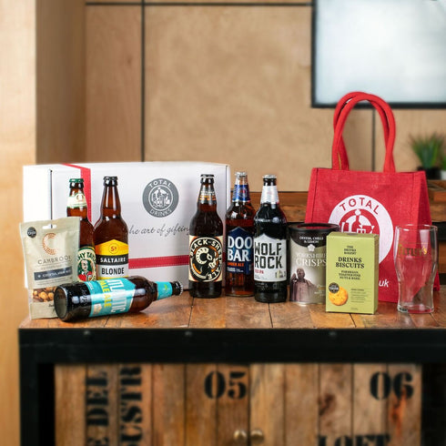 The Real Ale Gift Set (Wolf Rock discontinued, now includes Hobgoblin) with snacks